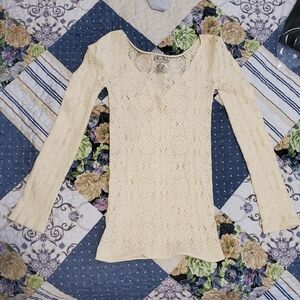 Elegant Cream Lace Women's Top